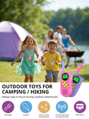 Inspireyes walkie talkies with backlit LCD display for clear use day and night.