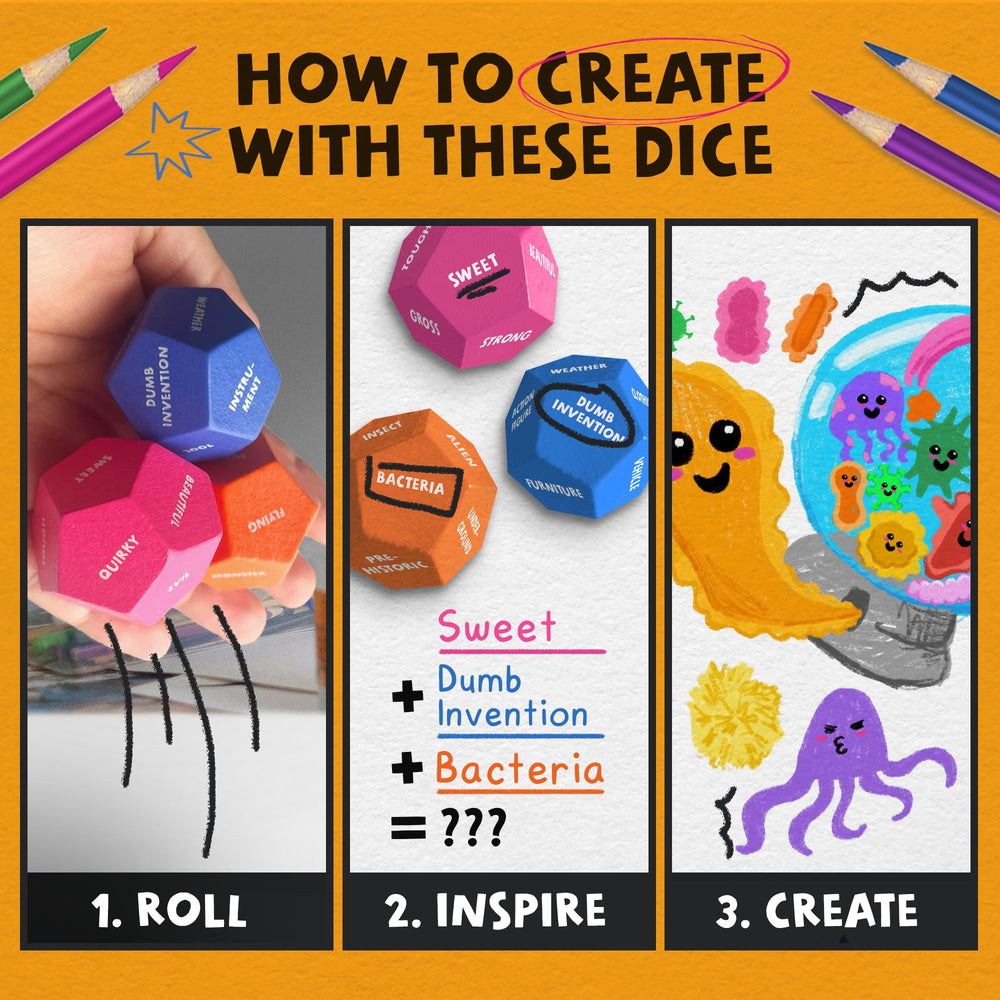 Insplore Art Dice beech wood dice offer durable craft for repeated sketch sessions.
