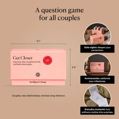 Intelligent Change Get Closer card deck compact size for on-the-go dating.