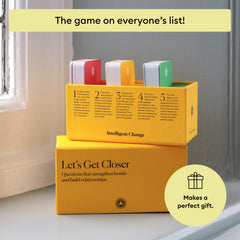 Intelligent Change Get Closer card in hand ready to share