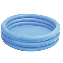 Intex Crystal Blue pool with repair patch included for quick fixes.