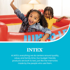 Intex Jump-O-Lene set up in living room provides indoor active play option