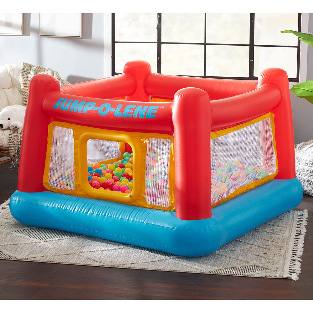 Intex Jump-O-Lene material label closeup highlights phthalate-free PVC safety