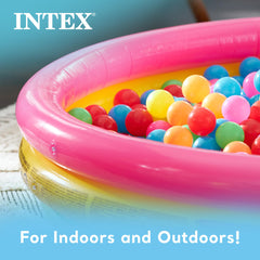 Intex Kiddie Pool Sunset Glow kids playing and splashing