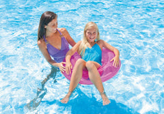 Intex transparent tubes close-up showing smooth inner seams