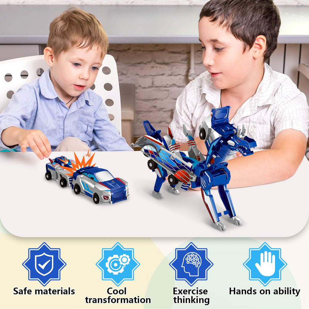 Intoypad two-in-one dino car fold demonstrates hands-on transformation