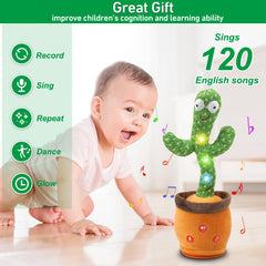 Invasgi Dancing Talking Cactus Toy side view highlighting dance motion and interactive voice for kids