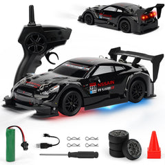 IOMDRWU RC Drift Car front view with LED headlights for night driving