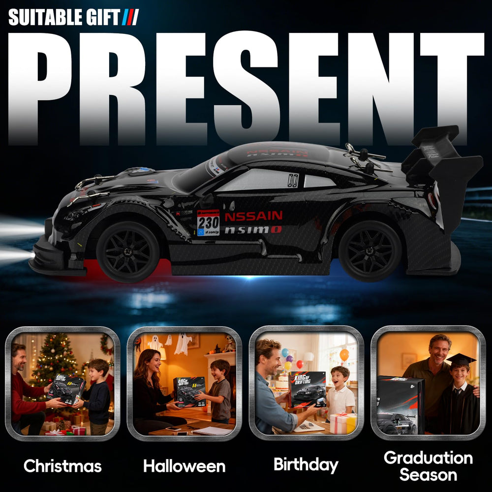 IOMDRWU RC Drift Car underglow lights add visibility during dusk sessions