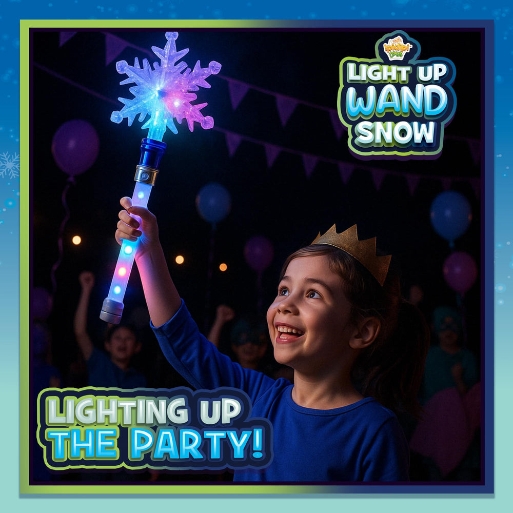 IPIDIPI TOYS Snowflake Wand is easy to operate with a simple button press.