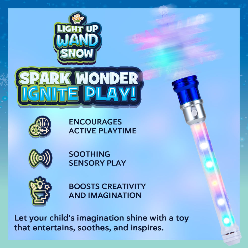 IPIDIPI TOYS Snowflake Wand features bright, color-changing LEDs for imaginative adventures.