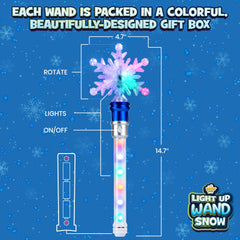 IPIDIPI TOYS Snowflake Wand spinning action lights up imagination.
