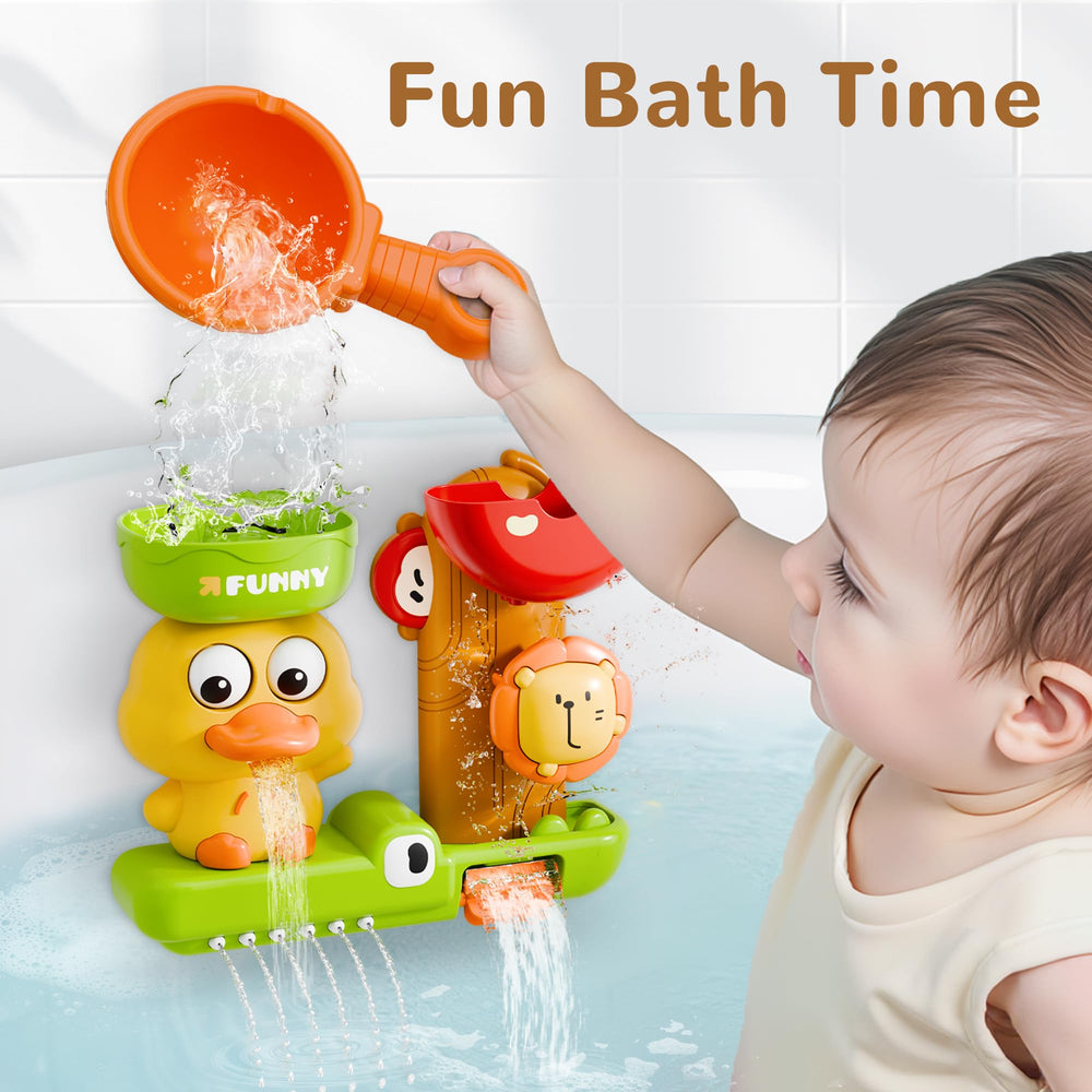 iPlay bath toy crocodile-squirts-teeth adds surprise water jets for giggles