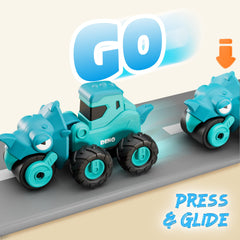 iplay dinosaur-truck-roof-press-action battery-free racing fun for toddlers.