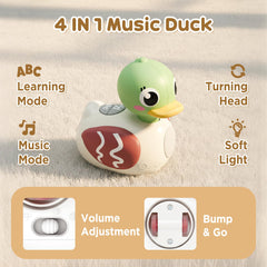 iplay duck toy learning mode songs to teach ABCs and numbers