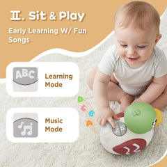 iplay duck toy obstacle-avoidance crawl encourages safe movement