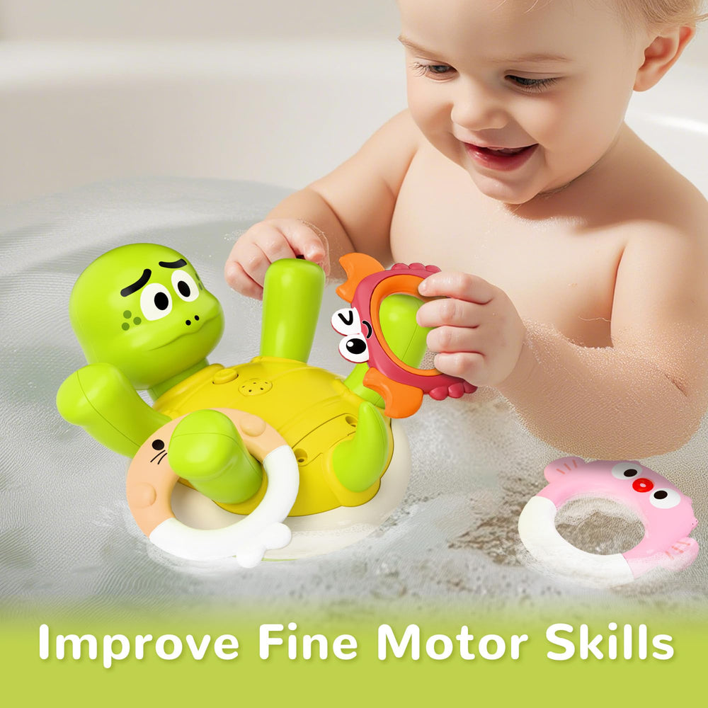 iPlay iLearn five rings bath set floats for grasping and color learning