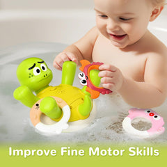iPlay iLearn five rings bath set floats for grasping and color learning
