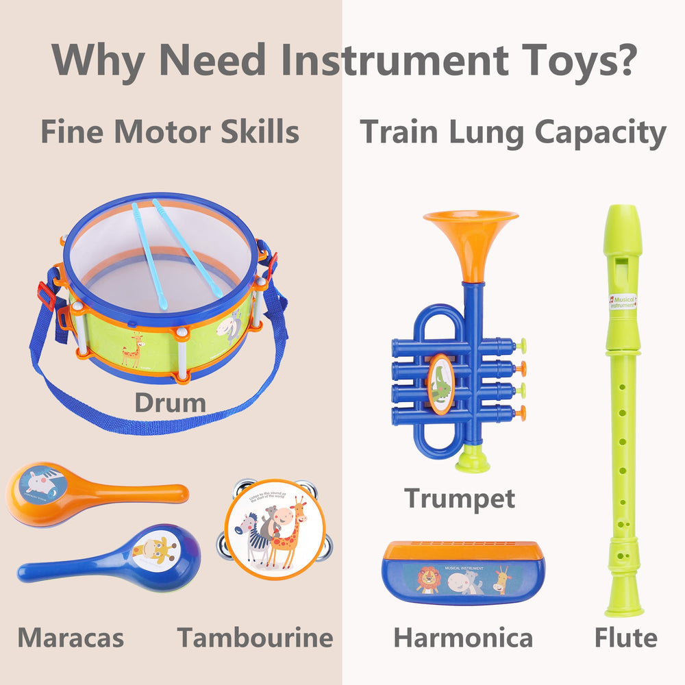 iplay ilearn baby trumpet toy with bright sounds for curious beginners.