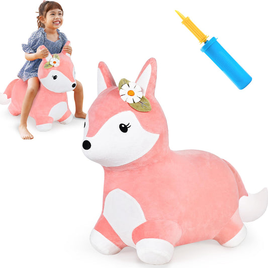 iPlay iLearn Bouncy Pals Fox hop-on toy boosts active play for toddlers.