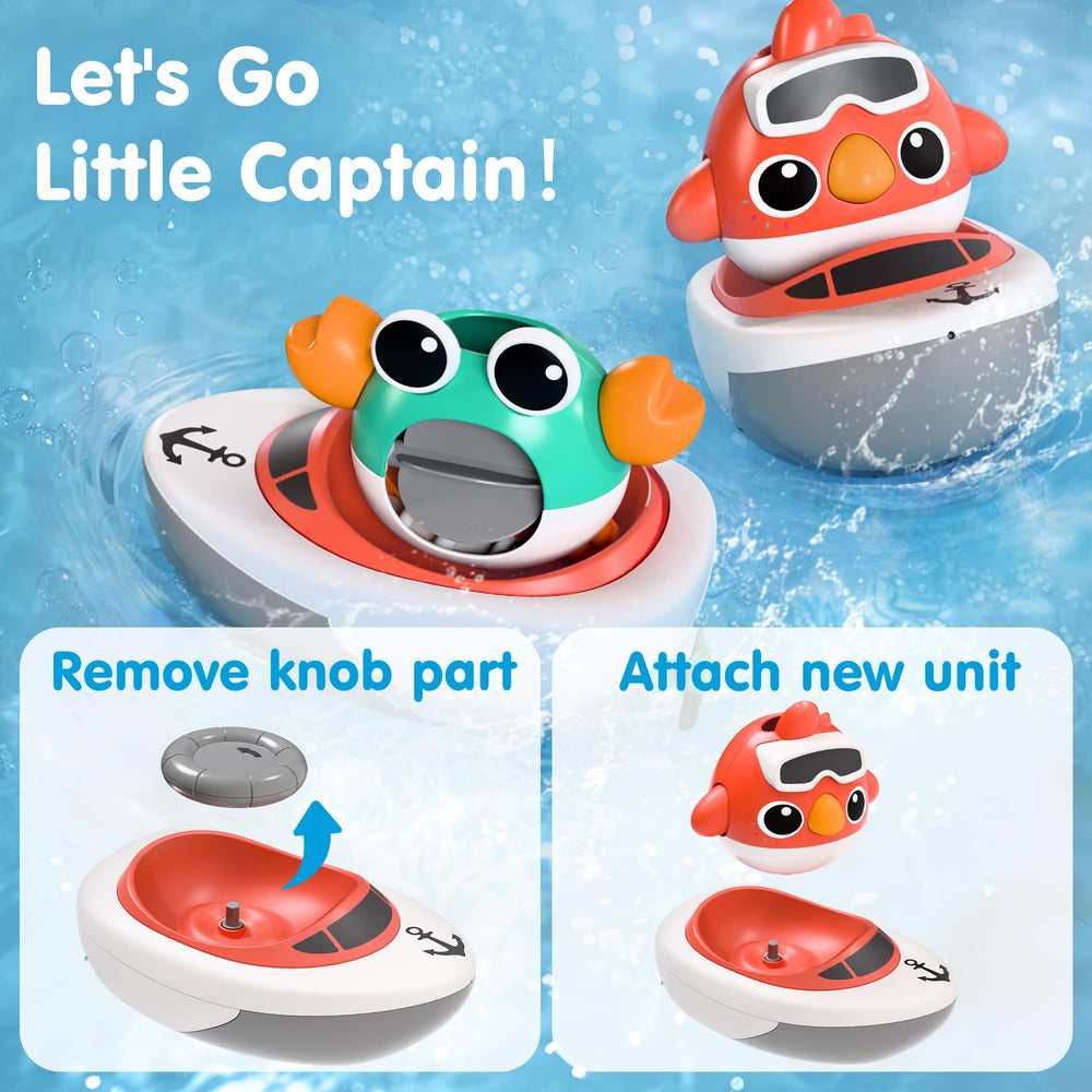 iPlay iLearn crab flipping bath toy supports grasping and coordination