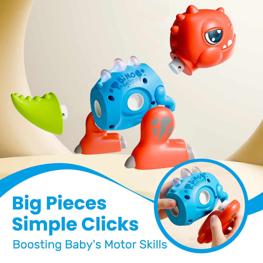 iPlay iLearn interchangeable dino-parts highlight mix-and-match play