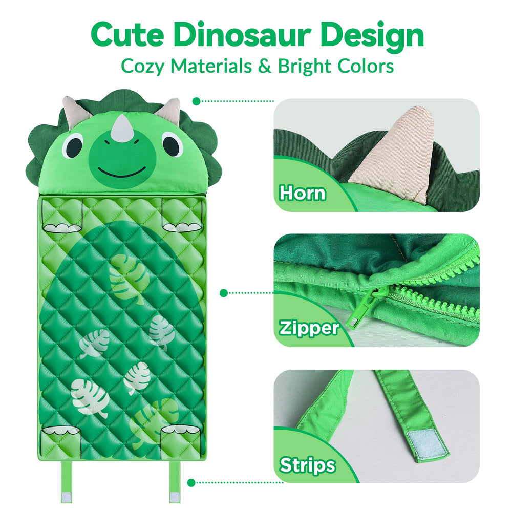 iplay ilearn dinosaur slumber sack machine washable for quick cleanup