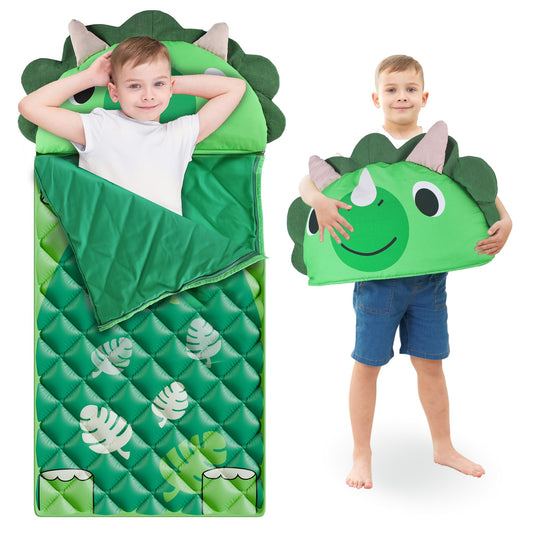 iplay ilearn dinosaur slumber sack with soft fabric for cozy naps