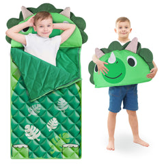 iplay ilearn dinosaur slumber sack with soft fabric for cozy naps