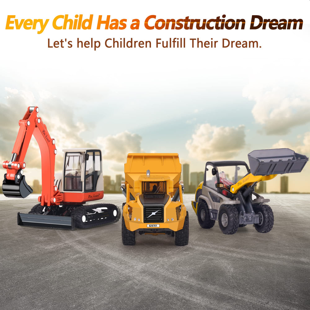 iPlay iLearn excavator-digger with rotating arm for realistic play.