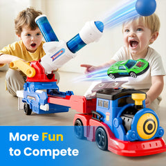 iplay ilearn mini-diecast-cars display set sparks storytelling play.