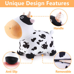 iPlay iLearn Plush Inflatable Animal Hopper close-up shows soft textures for gentle use.