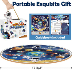 iPlay iLearn round planets puzzle supports collaborative play and family time.