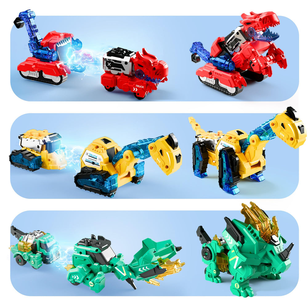 iPlay iLearn six dino cars offer smooth wheels for solo play.