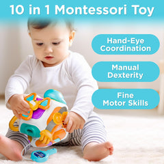 iPlay iLearn steering wheel panel encourages imaginative play and grip strength