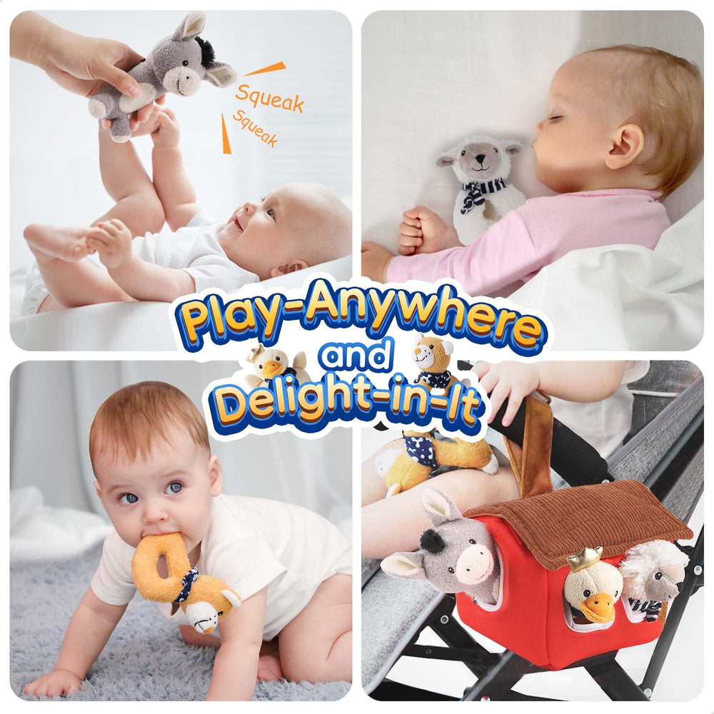 iPlay iLearn stroller-hanger rattle is easy to take on the go