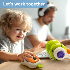 iPlay iLearn teething mouse with buttons offers safe chewing and grasp practice