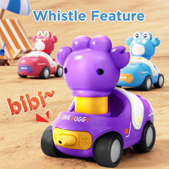 iPlay press-to-go crab car top view highlights compact travel design