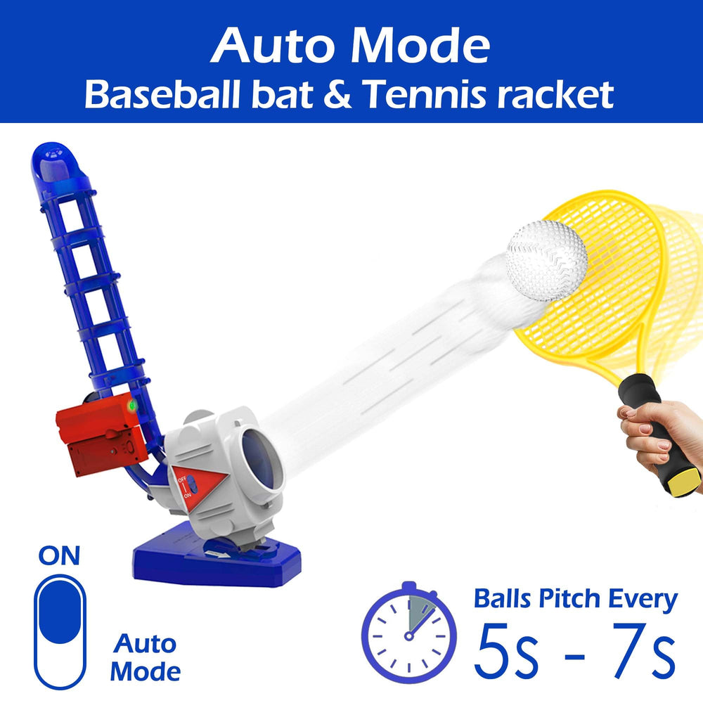 iPlay RC bat control adds interactive pitching action outdoors.