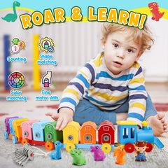 IPOURUP dino train counting dots aiding early number sense with hands-on practice.