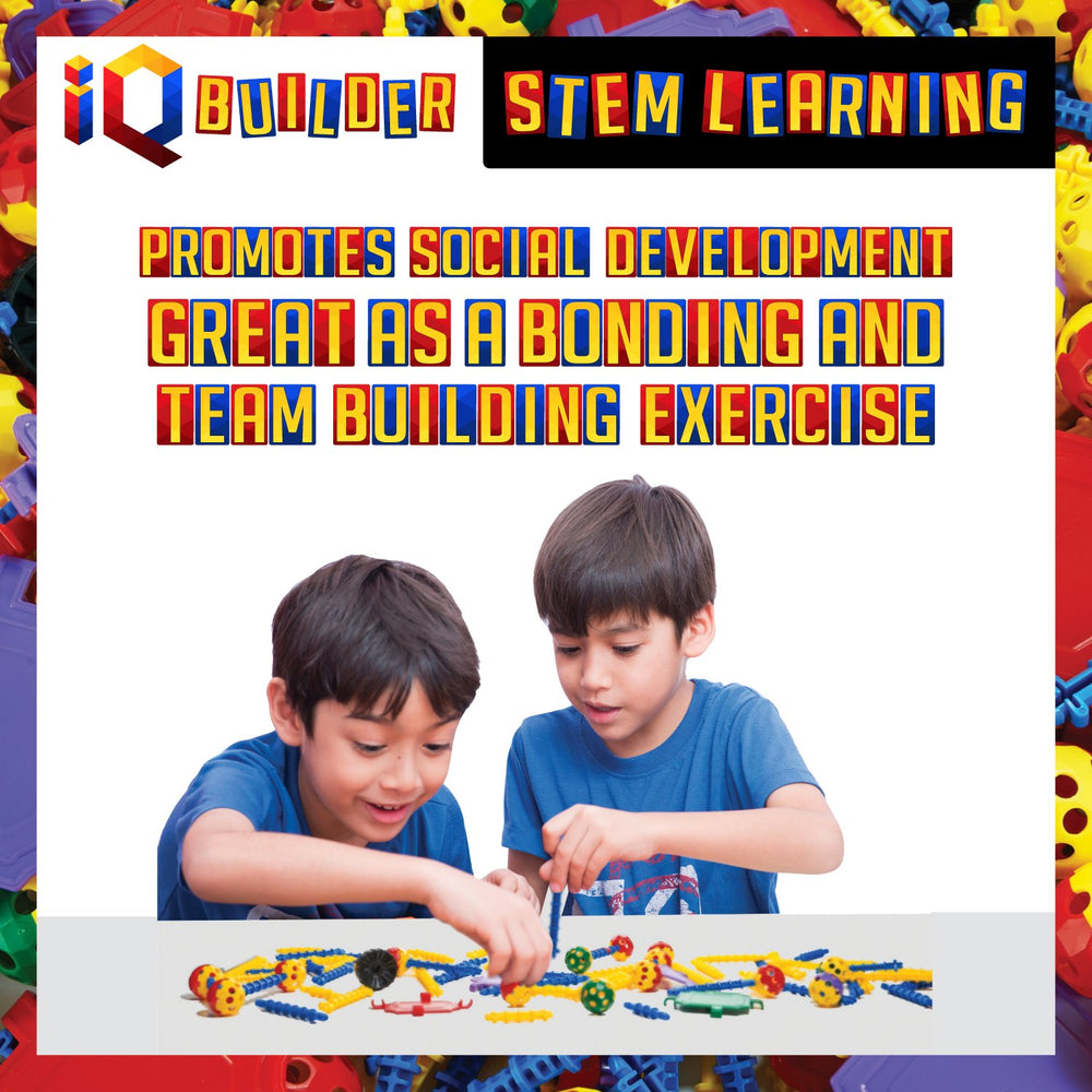 IQ BUILDER teacher classroom use illustrates engaging stem learning in group setting.