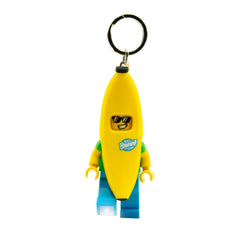 IQ LEGO Banana Guy keychain light full figure for easy bag visibility