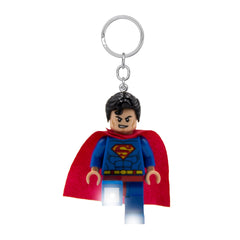 IQ LEGO DC Superman large figure keychain light in scale for easy night visibility.