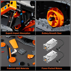 IQBOX Building Robot Kit compatible with standard bricks enables endless expansion.