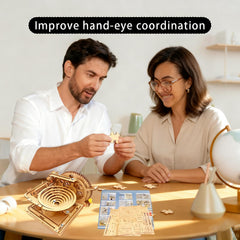 IQIETOY 3D puzzle wooden marble run kit packaging ready for gifting and display