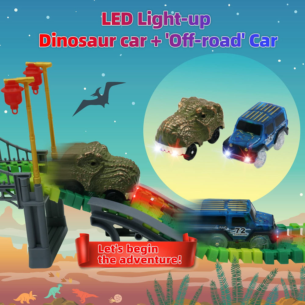 IQKidz Dinosaur World Race Track y-type junctions offer versatile routes.