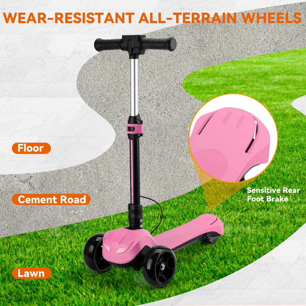 IRIMMY three-wheel design with reinforced deck and brakes enhances safety