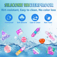 Irnushka pop fidget keychain attached to backpack for on-the-go fun