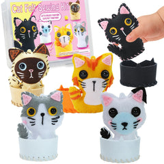 IROLEHOME cat sewing kit with five cats for independent crafting and decor