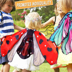 irolewin dragonfly wings set for kids, airy fabric invites graceful action and imagination.